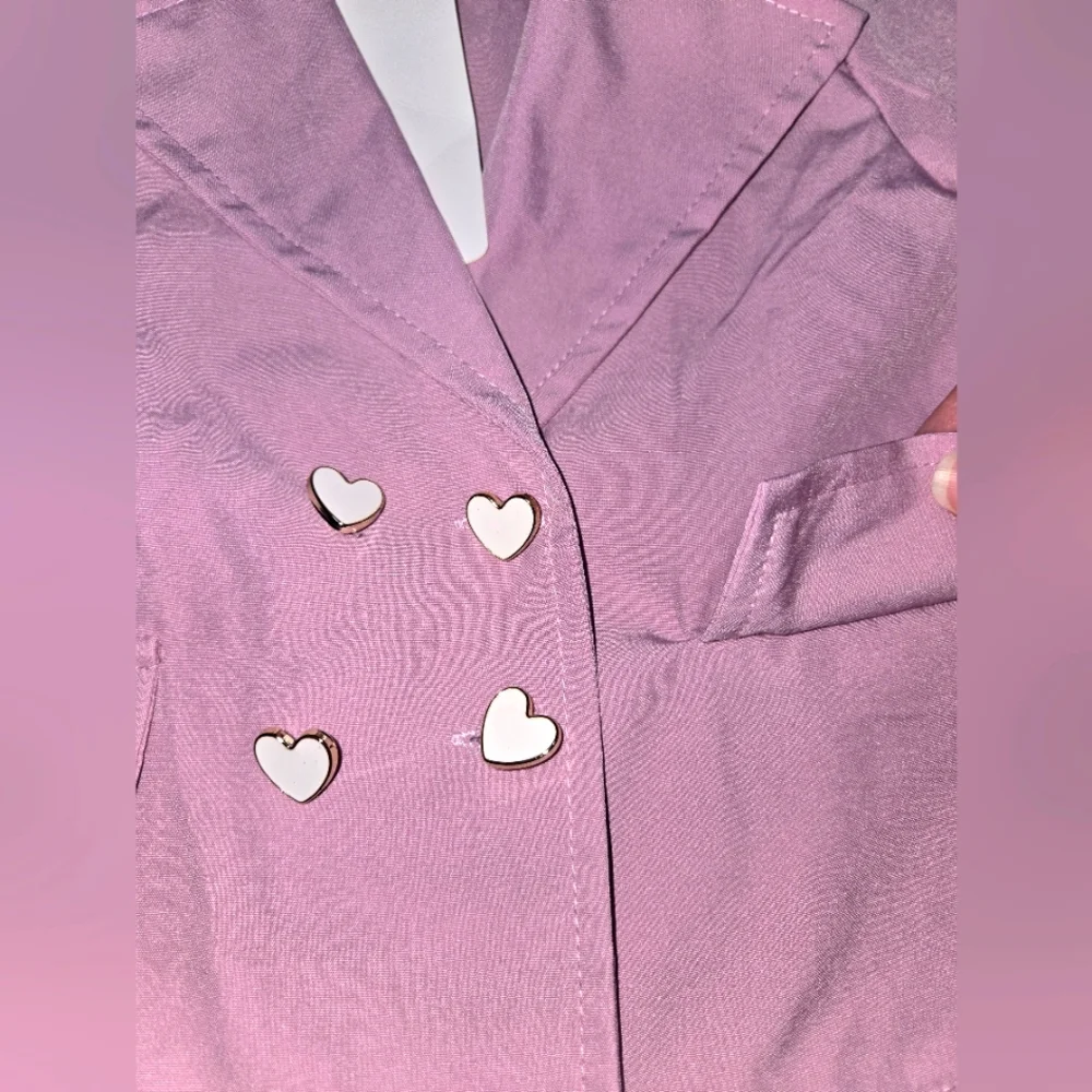 SHEIN Girl's 12-18M Heart Button Blazer and Pants Set NEW